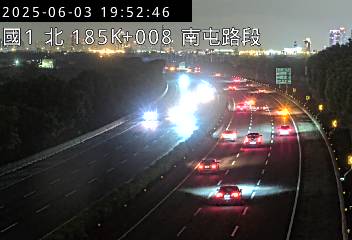 國道1號 北上 185K+008 王田交流道到南屯交流道 距離1.0公里 氣溫28.6度