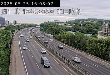 國道1號 北上 186K+850 王田交流道到南屯交流道 距離1.4公里 氣溫25.2度