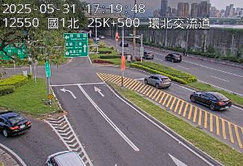 國道1號 北上 25K+500 三重交流道到台北交流道 距離0.4公里 氣溫25.6度