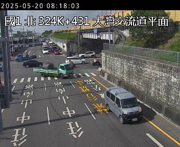 國道1號 324K+431 大灣交流道到永康交流道