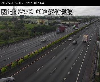 國道1號 北上 337K+600 路竹交流道到仁德服務區 距離2.8公里 氣溫25.6度