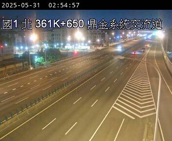 國道1號 北上 361K+650 鼎金系統交流道到楠梓交流道 距離1.5公里 氣溫25.1度
