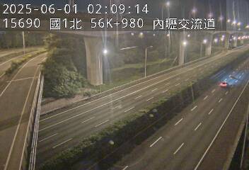 國道1號 北上 56K+980 內壢交流道到中壢服務區 距離0.9公里 氣溫24.6度
