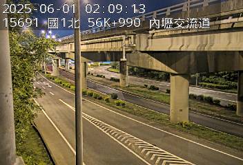 國道1號 北上 56K+990 內壢交流道到中壢服務區 距離1.0公里 氣溫24.6度
