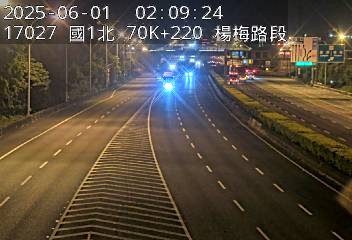 國道1號 北上 70K+220 高架楊梅端到楊梅交流道 距離0.9公里 氣溫22.9度