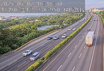 國道1號 北上 73K+950 湖口交流道到高架楊梅端 距離3.0公里 氣溫24度