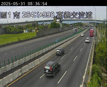 國道1號 南下 264K+998 嘉義交流道到水上交流道 距離2.3公里 氣溫24.8度