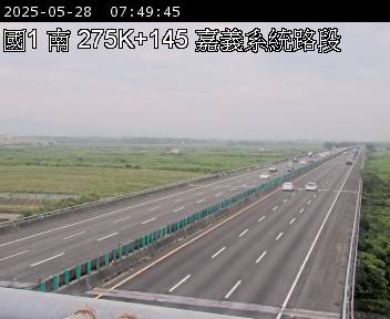 275K+100 嘉義系統交流道到新營服務區 氣溫25.1度