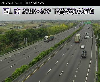 298K+379 新營交流道到下營系統交流道 氣溫25.4度