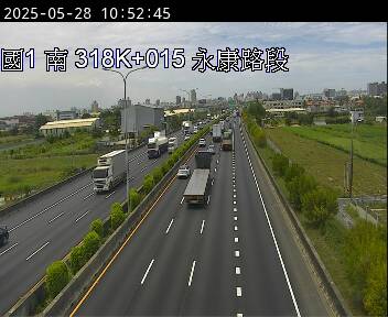 318K+033 台南系統交流道到永康交流道 氣溫26.6度
