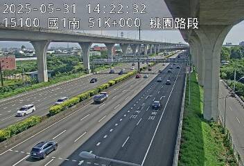 國道1號 南下 51K+000 桃園交流道到機場系統交流道 距離1.0公里 氣溫26.9度