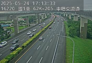 國道1號 62K+220 中壢轉接二交流道到中壢交流道