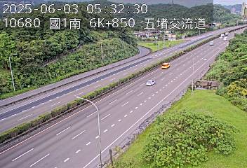 國道1號 南下 6K+850 五堵交流道到汐止交流道 距離1.0公里 氣溫29.9度