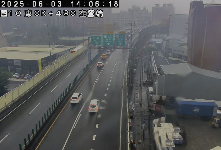 國道10號 東向 0K+505 左營端到鼎金系統交流道 距離0.7公里 氣溫27.5度