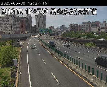 國道10號 東向 1K+730 左營端到鼎金系統交流道 距離0.2公里 氣溫25.4度