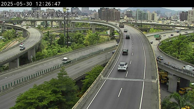國道10號 西向 2K+125 仁武交流道到鼎金系統交流道 距離0.5公里 氣溫25.4度