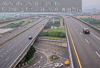 國道1號汐止五股高架道路 北上 23K+920 環北交流道到下塔悠交流道 距離0.7公里 氣溫21.3度