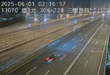 國道1號汐止五股高架道路 北上 30K+728 五股轉接道交流道到環北交流道 距離1.1公里 氣溫24.8度
