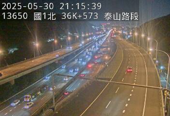 國道1號五股楊梅高架道路 北上 36K+573 機場系統交流道到泰山轉接道交流道 距離0.0公里 氣溫19.9度