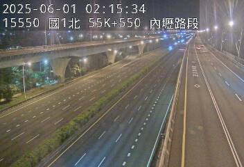國道1號五股楊梅高架道路 北上 55K+550 中壢轉接一交流道到機場系統交流道 距離0.6公里 氣溫24.6度