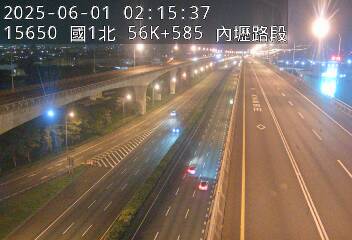 國道1號五股楊梅高架道路 北上 56K+585 中壢轉接一交流道到機場系統交流道 距離0.5公里 氣溫24.6度