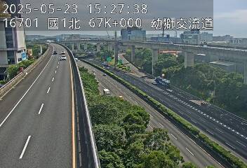 國道1號五股楊梅高架道路 北上 67K+000 校前路交流道到中壢轉接二交流道 距離1.7公里 氣溫30.8度
