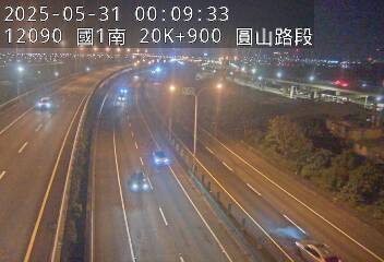 國道1號汐止五股高架道路 南下 20K+900 下塔悠交流道到環北交流道 距離0.5公里 氣溫22.8度