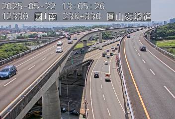 國道1號汐止五股高架道路 南下 23K+330 下塔悠交流道到環北交流道 距離0.3公里 氣溫31.4度