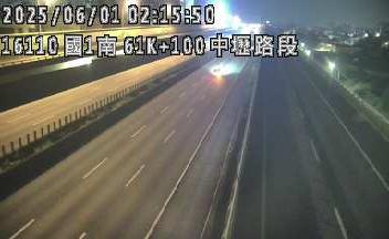 國道1號五股楊梅高架道路 南下 61K+100 中壢轉接二交流道到校前路交流道 距離0.9公里 氣溫22.3度