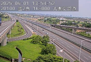 國道2號 西向 1K+000 大園交流道到桃園機場端 距離1.7公里 氣溫24.3度