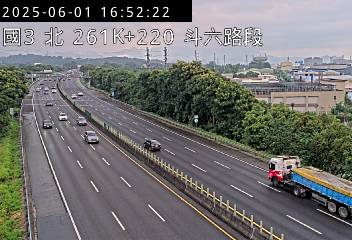國道3號 北上 261K+220 古坑(北)交流道到斗六交流道 距離0.9公里 氣溫28.3度