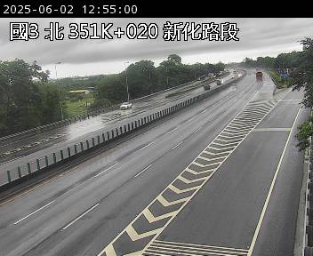國道3號 北上 351K+020 關廟交流道到新化休息站 距離2.1公里 氣溫23.3度