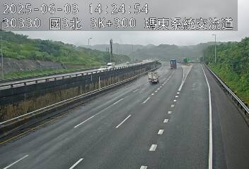 國道3號 北上 3K+300 汐止系統交流道到瑪東系統交流道 距離0.6公里 氣溫26.5度