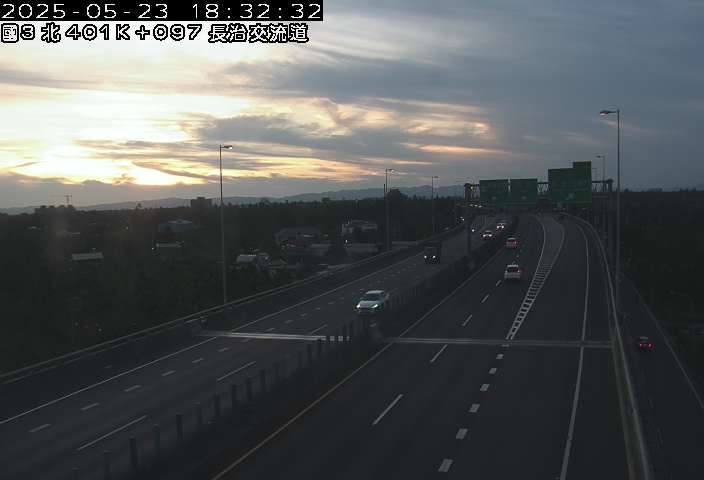國道3號 北上 401K+097 麟洛交流道到長治交流道 距離2.2公里 氣溫33.9度