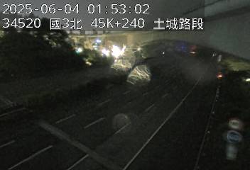 國道3號 北上 45K+240 樹林交流道到土城交流道 距離0.5公里 氣溫34度