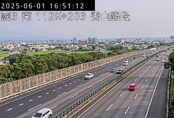 國道3號 南下 112K+203 香山交流道到西濱交流道 距離1.7公里 氣溫28.1度