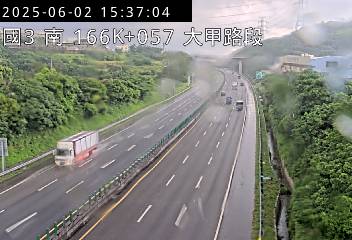 國道3號 南下 166K+057 大甲交流道到中港系統交流道 距離1.1公里 氣溫24.4度