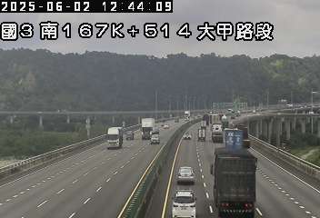 國道3號 南下 167K+514 大甲交流道到中港系統交流道 距離2.5公里 氣溫24.4度