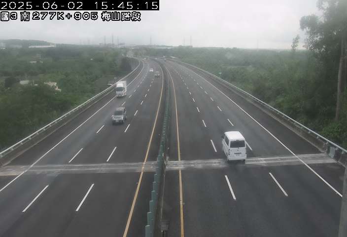 國道3號 南下 277K+905 古坑服務區到梅山交流道 距離1.9公里 氣溫24.9度