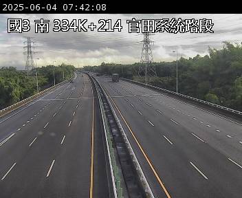 國道3號 334K+214 烏山頭交流道到官田系統交流道