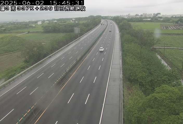 國道3號 南下 337K+239 官田系統交流道到善化交流道 距離0.9公里 氣溫26.4度
