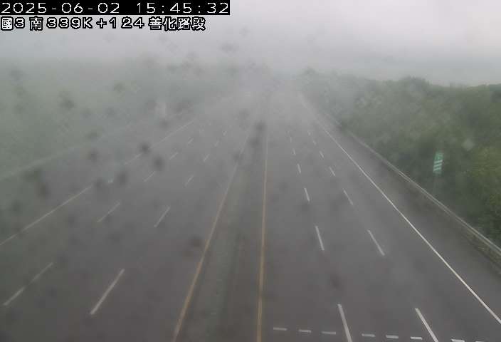 國道3號 南下 339K+124 官田系統交流道到善化交流道 距離1.7公里 氣溫26.4度