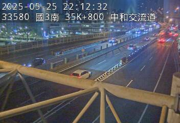 國道3號 南下 35K+800 中和交流道到土城交流道 距離0.3公里 氣溫21度