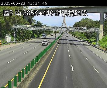 國道3號 南下 385K+410 燕巢系統交流道到九如交流道 距離0.1公里 氣溫25.5度