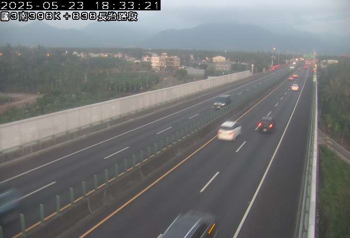 國道3號 南下 398K+838 屏東交流道到長治交流道 距離0.0公里 氣溫33.9度
