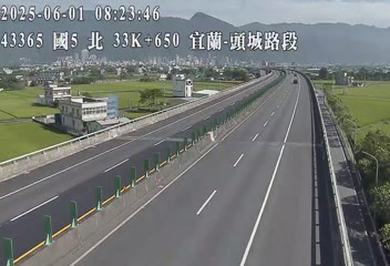 國道5號 北上 33K+650 宜蘭交流道到頭城交流道 距離1.2公里 氣溫21.5度