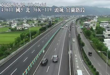 國道5號 北上 36K+119 宜蘭交流道到頭城交流道 距離3.7公里 氣溫23.5度