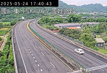 國道6號 東向 15K+265 東草屯交流道到國姓交流道 距離4.5公里 氣溫22.7度