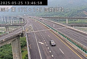 國道6號 東向 17K+145 國姓交流道到北山交流道 距離0.9公里 氣溫23.7度