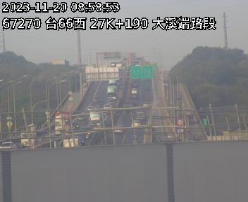 台66線 西向 27K+190 大溪端到平鎮三交流道 距離1.1公里 氣溫25.4度